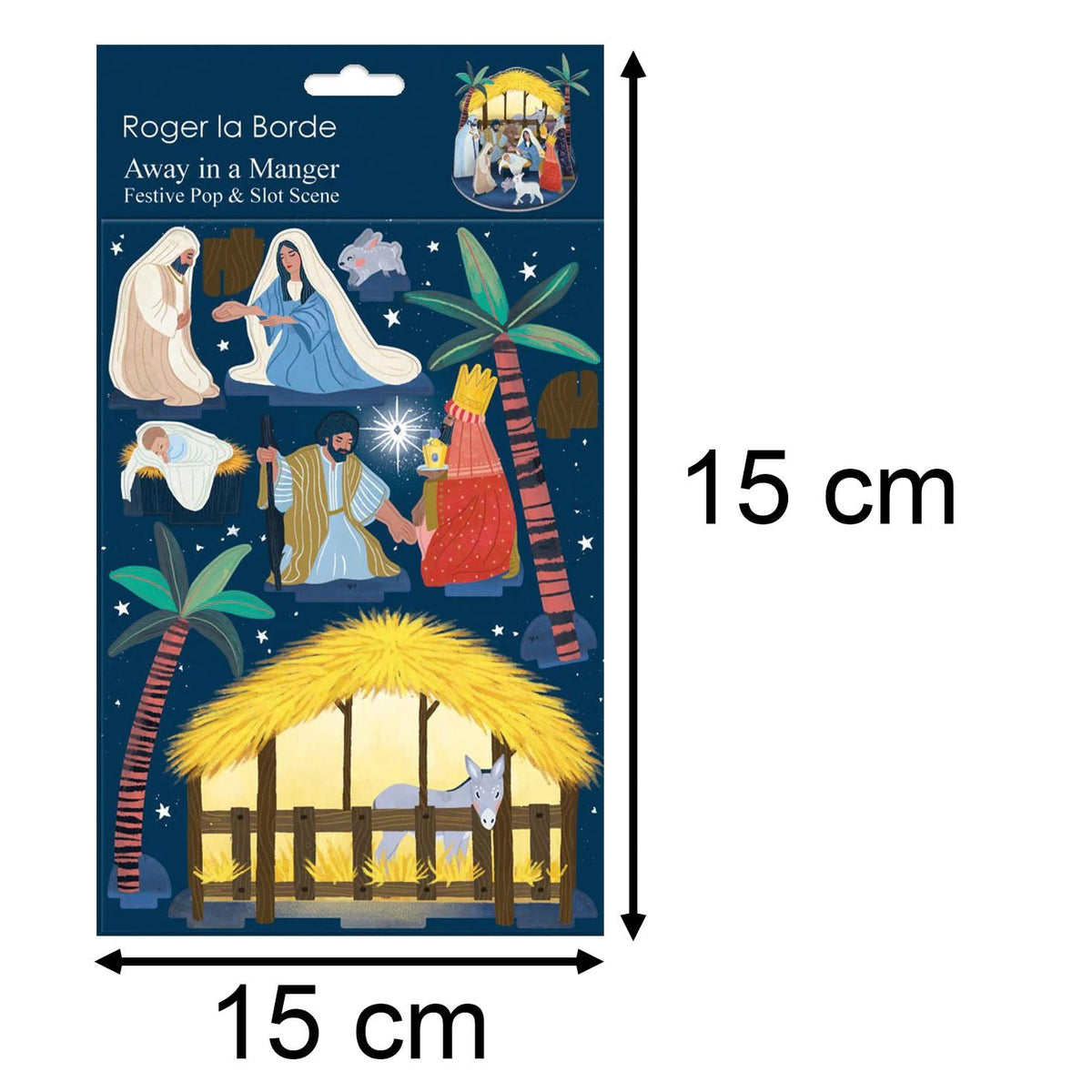 3D Pop & Slot Away In A Manger Christmas Crib Stable Scene Nativity Decoration Nativity Set - Tophatter Daily Deals
