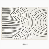 Black And White Line End Table Mat I 0 - Tophatter Daily Deals
