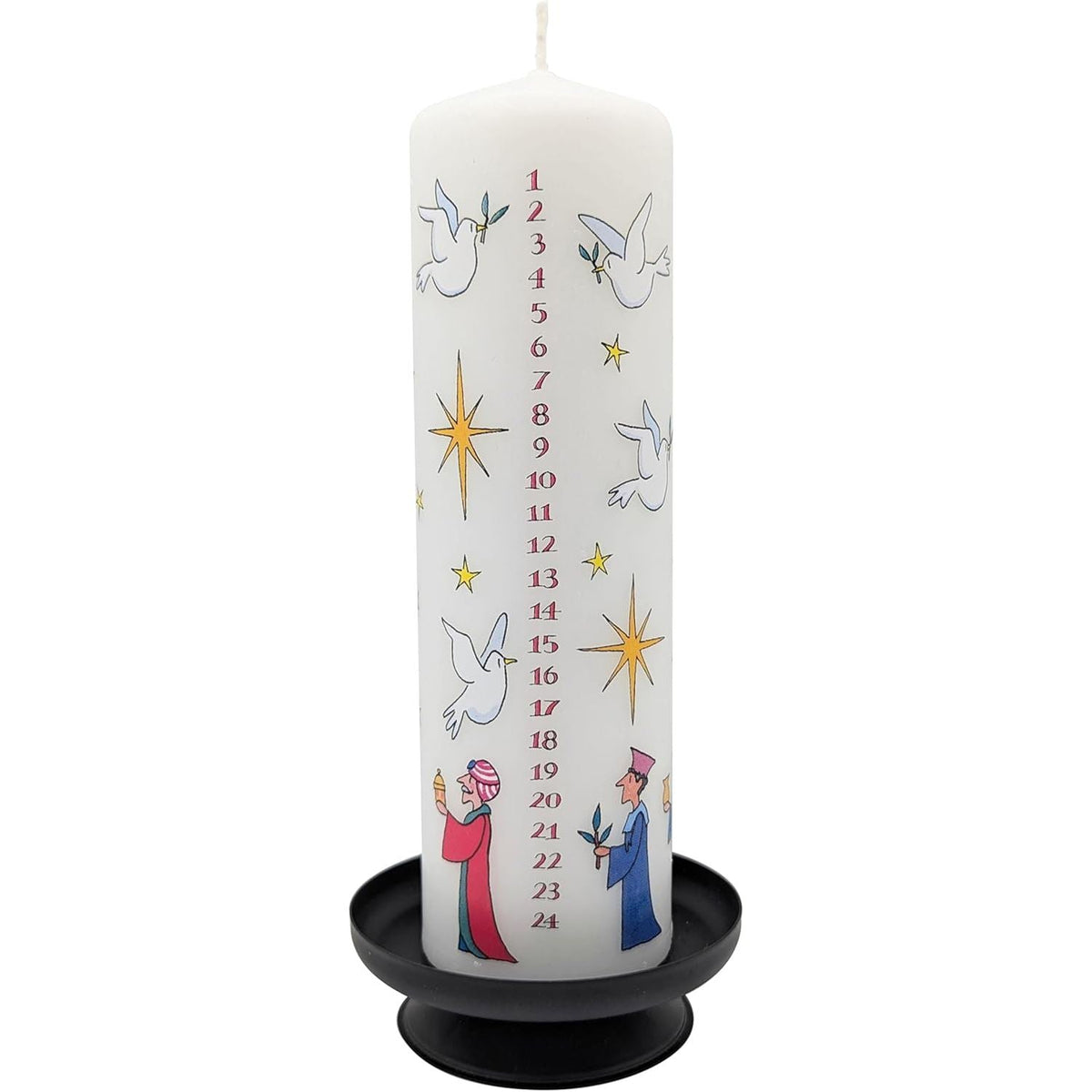 Wise Men Christmas Advent Candle | Christmas Calendar Pillar Candle - 20cm Advent Candle - Tophatter Daily Deals