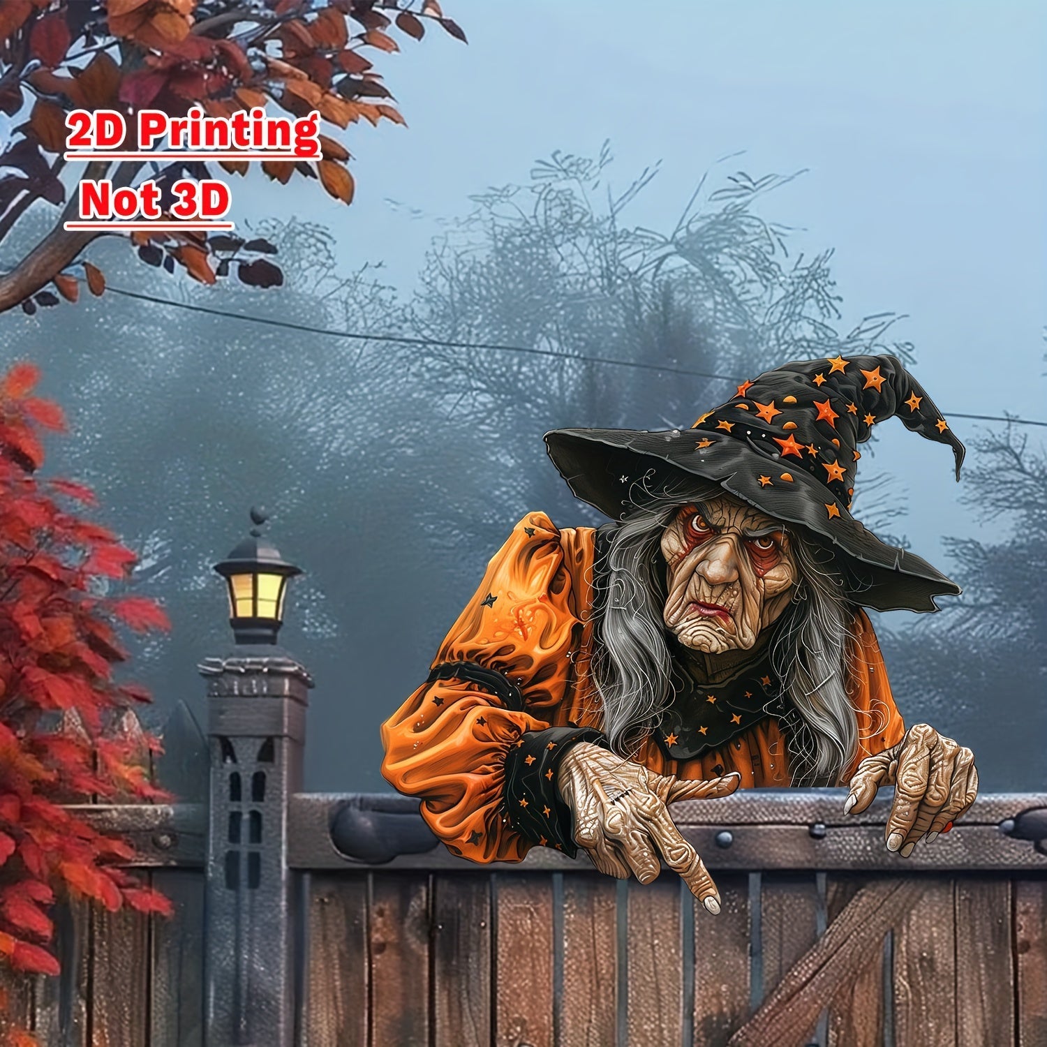 Halloween Witch Fence Decoration Halloween - Tophatter Daily Deals