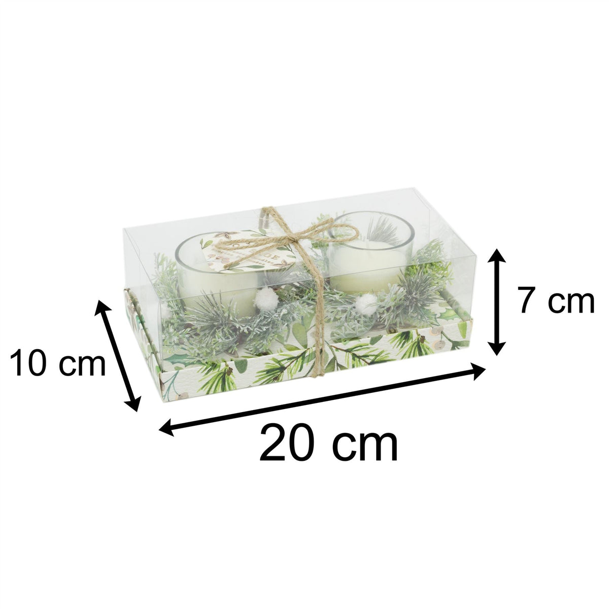 Fig and Wood Sage Scented Candle Christmas Table Centrepiece | 2 Piece Christmas Wreath Candle Pot Ornament | Xmas Fragrance Candle Scented Candle - Tophatter Daily Deals