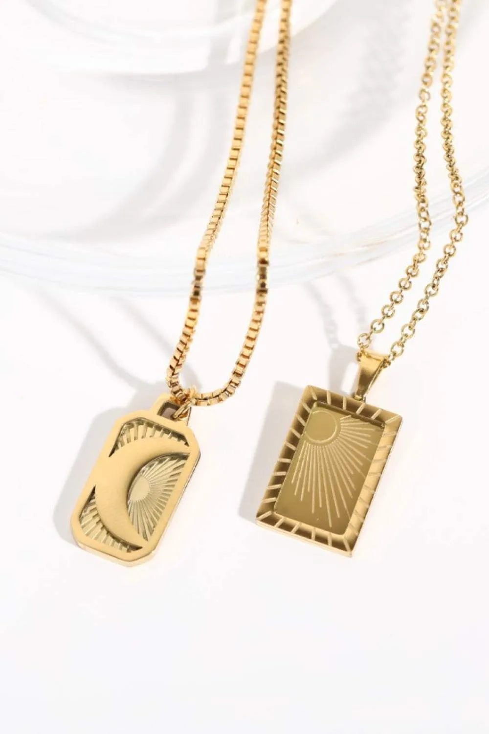 Stainless Steel 18K Gold-Plated Necklace Necklaces - Tophatter Daily Deals