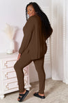 Basic Bae Full Size V-Neck Soft Rayon Long Sleeve Top and Pants Lounge Set Loungewear Sets - Tophatter Daily Deals