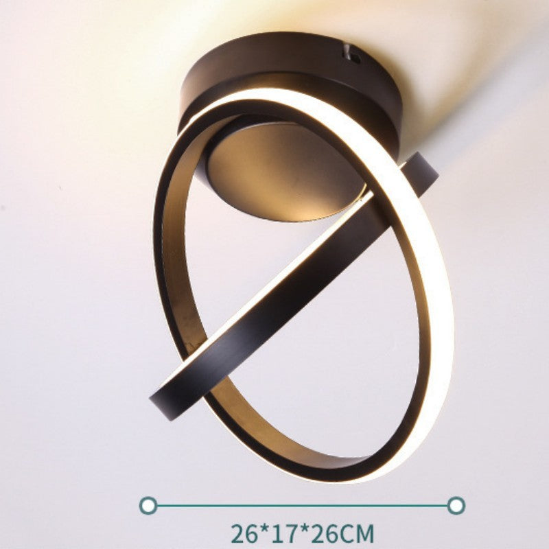 Bedside wall lamp Scandinavian modern simple creative light luxury living room bedroom stairs balcony aisle reading wall lamp E Black 0 - Tophatter Daily Deals