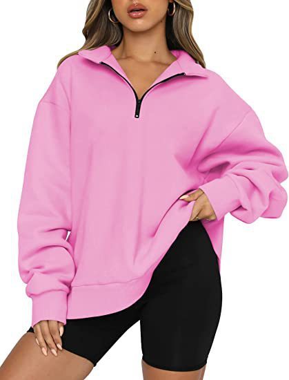 Lightweight Women Zip Sweatshirt - Oversized Pullover Casual Pink 3D Changing Face Moving Picture Frame - Tophatter Daily Deals