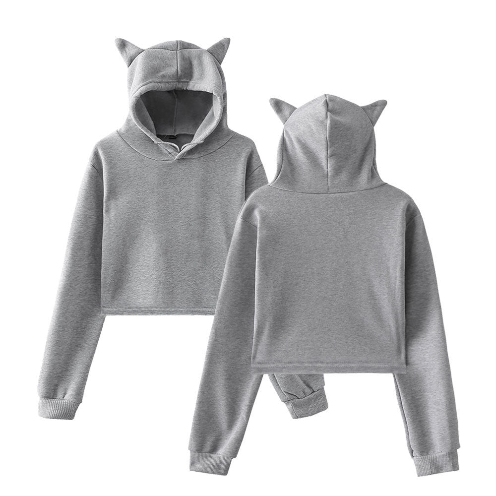Soft Women's Cropped Hoodie - Boxy Relaxed Cut, Cotton 3D Changing Face Moving Picture Frame - Tophatter Daily Deals
