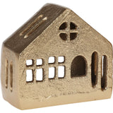 Gold Metal House Shaped Tealight Candle Holder | Christmas Tea Light House Candle Holder - Tophatter Daily Deals