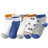 Autumn And Winter New Three-dimensional Boys And Girls Socks 5 Pairs Blue 0 - Tophatter Daily Deals