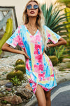 Twisted V-Neck Short Sleeve Dress Casual Dresses - Tophatter Daily Deals