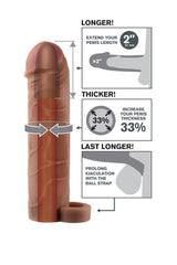 Pipedream - Fantasy X-tensions - Perfect 2 Inch Penis Extension with Ball Strap - Brown Sex Toy - Tophatter Daily Deals