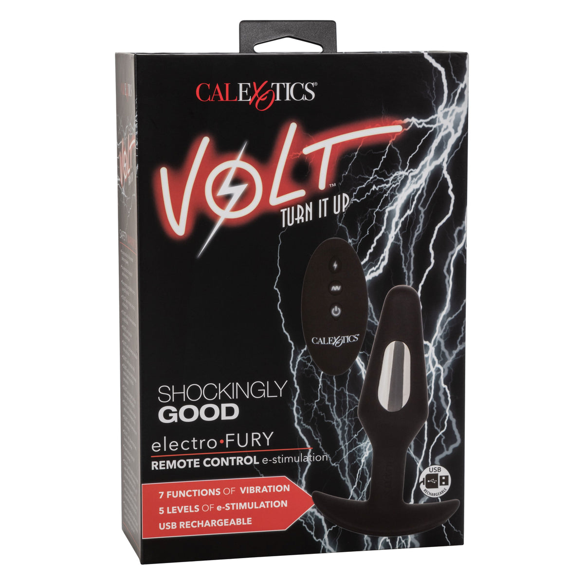 Volt Electro-Fury Remote Control Electro-Stimulation Probe Massager > Anal Range > Vibrating Butt Plugs - Tophatter Daily Deals