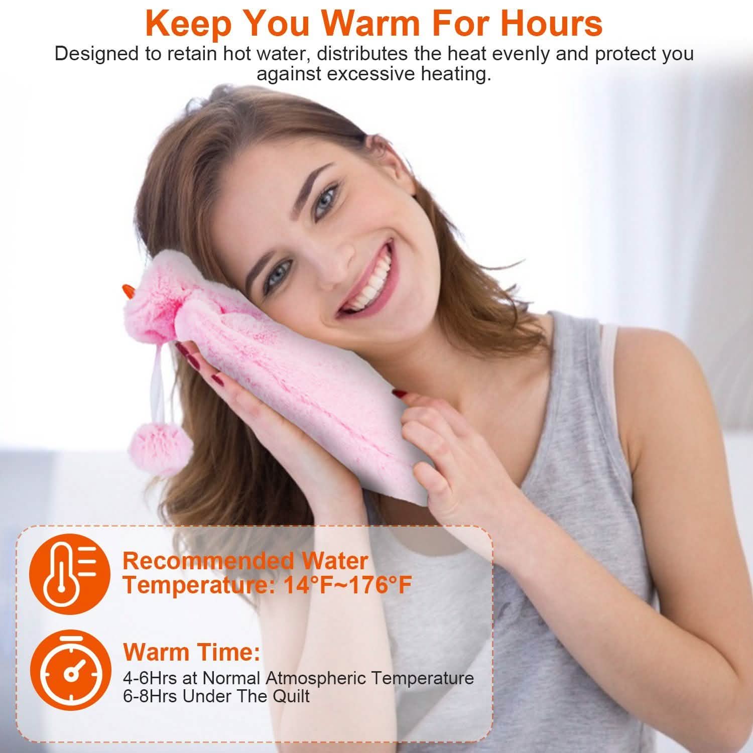 2L Hot Water Bottle with Plush Cover Health & Wellness - Tophatter Daily Deals