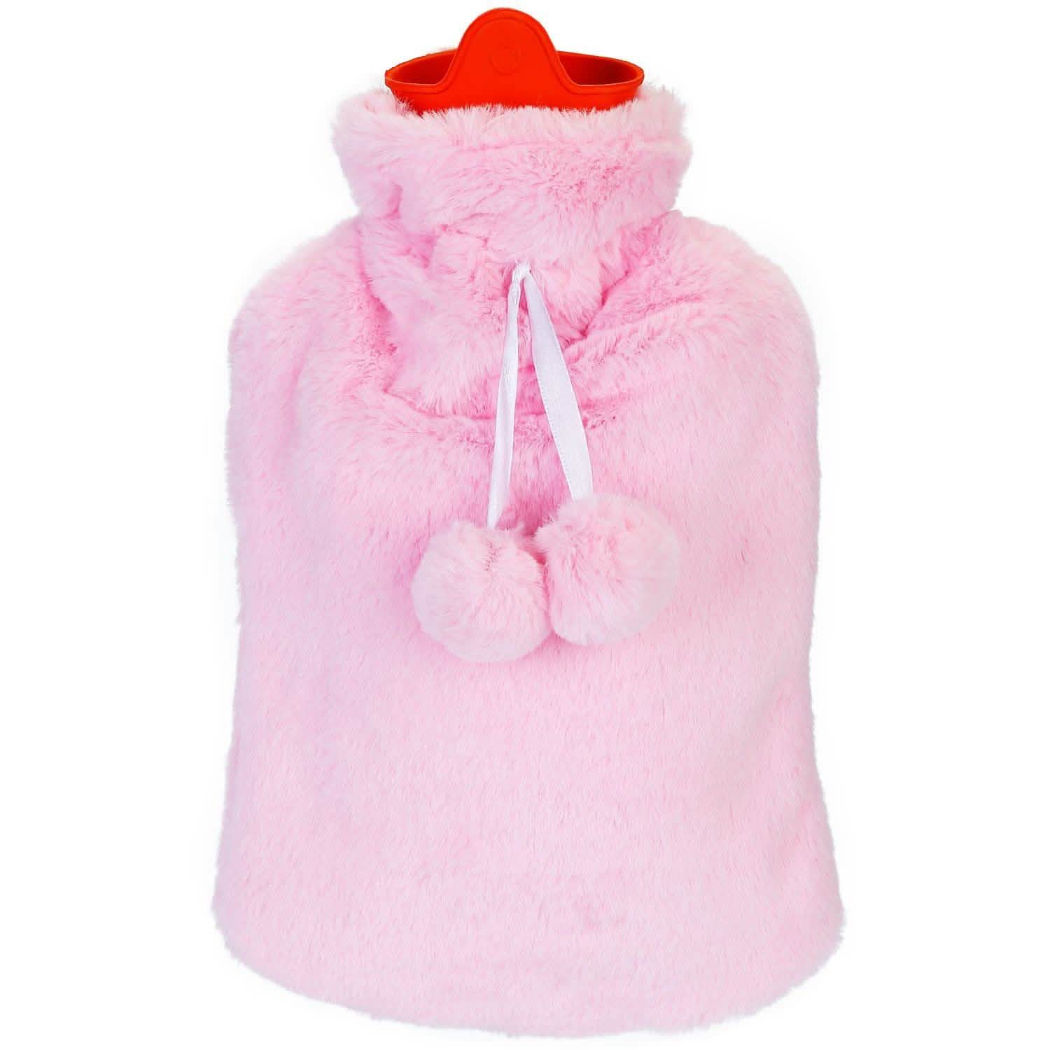 2L Hot Water Bottle with Plush Cover Pink Health & Wellness - Tophatter Daily Deals