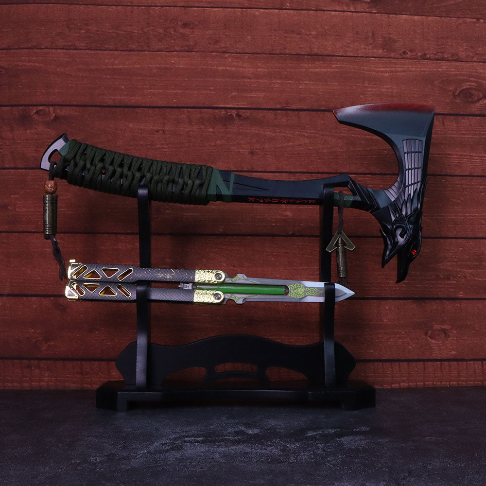 2-Layer Wooden Full-Size ACG Weapon Display Holder - Tophatter Daily Deals