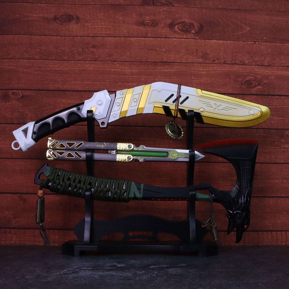 3-Layer Wooden Full-Size ACG Weapon Display Holder - Tophatter Daily Deals