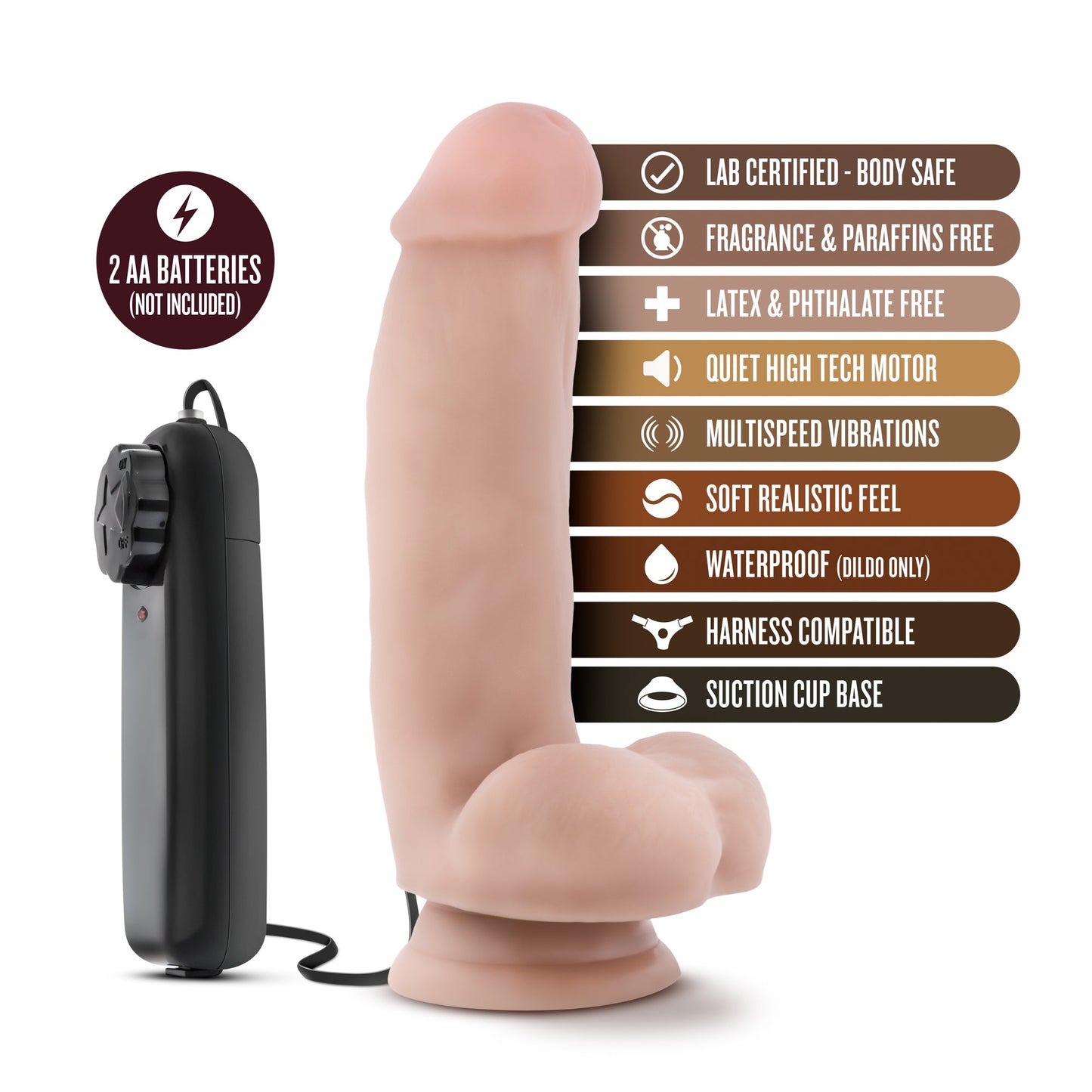Coverboy The Quarterback Vanilla Suction Cup Dildo 7 Inch > Vibrators > Realistic Vibrators - Tophatter Daily Deals