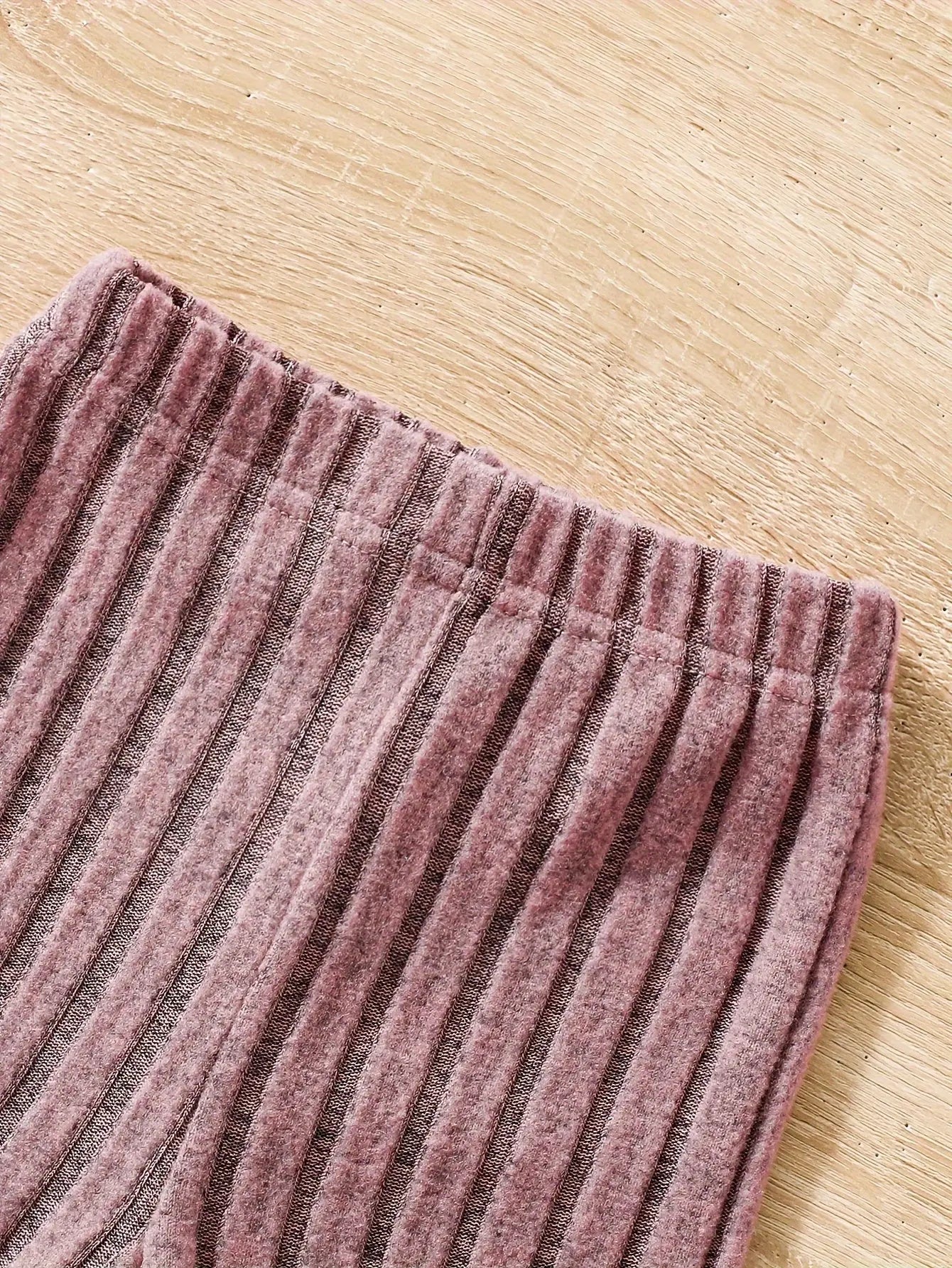 2pcs Toddler Girls Ribbed Outfits Crew Neck Long Sleeve Pullover Top + Flare Pants Set Spring Fall Sports Gift, Outdoor Clothing - Tophatter Daily Deals