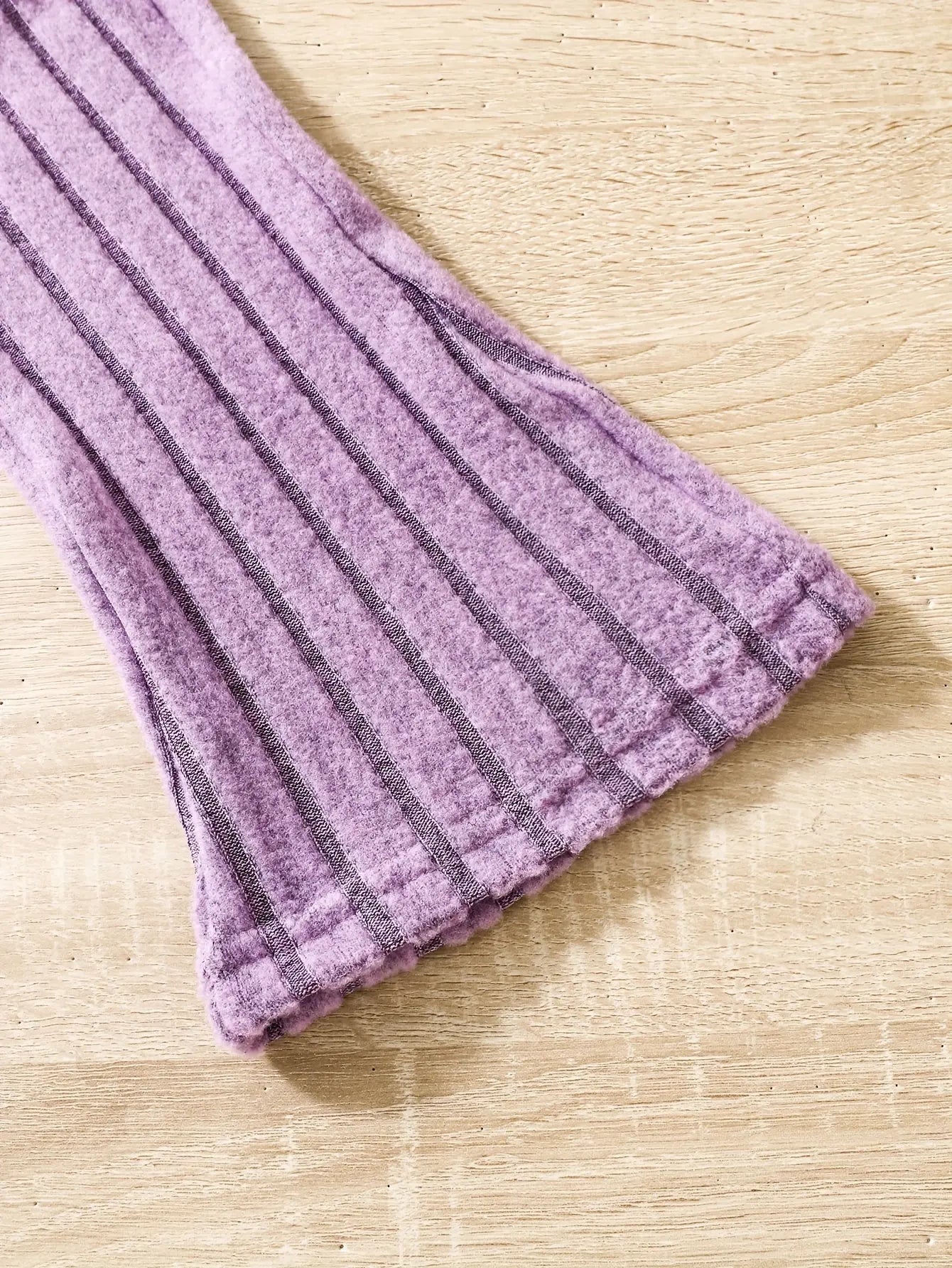 2pcs Toddler Girls Ribbed Outfits Crew Neck Long Sleeve Pullover Top + Flare Pants Set Spring Fall Sports Gift, Outdoor Clothing - Tophatter Daily Deals