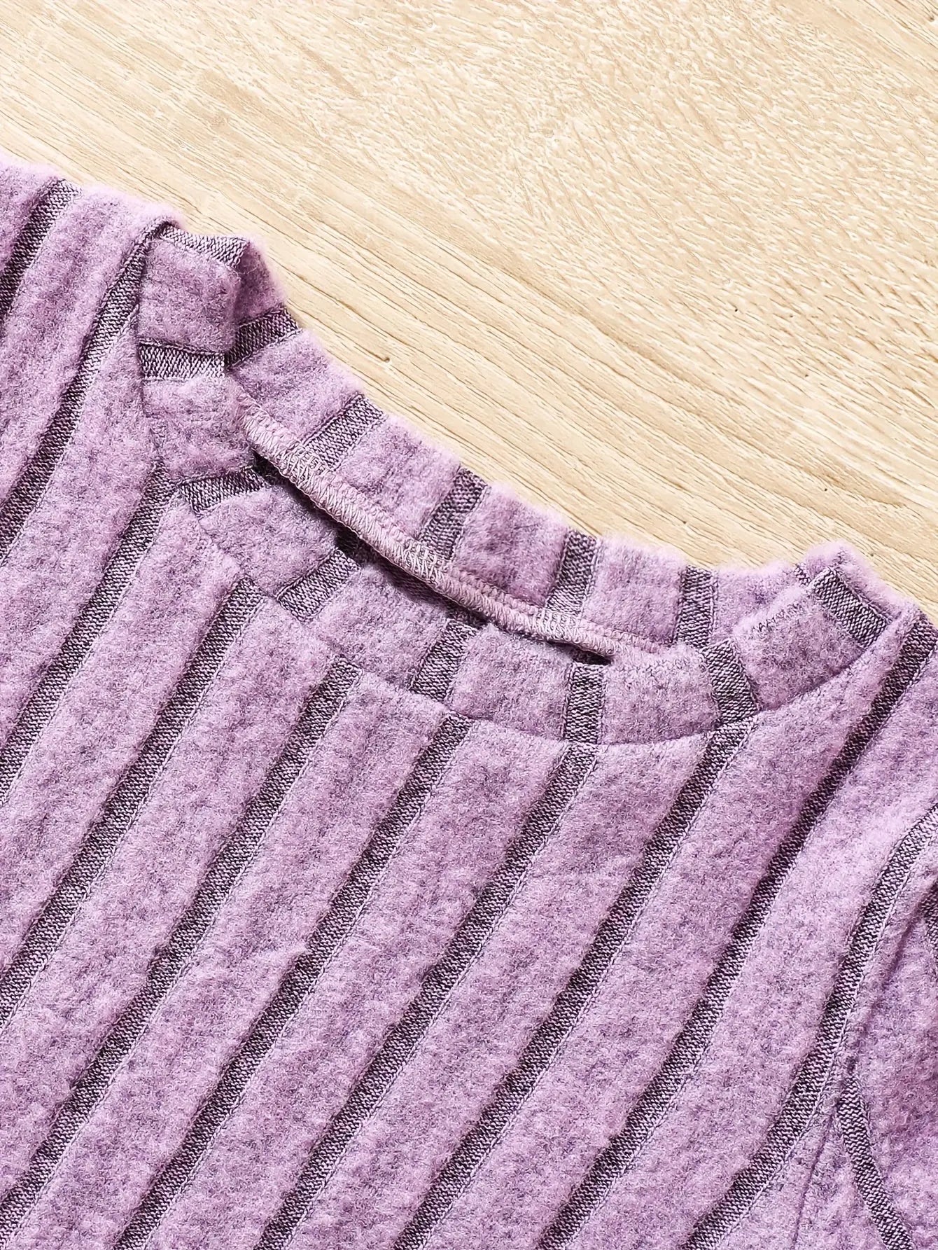 2pcs Toddler Girls Ribbed Outfits Crew Neck Long Sleeve Pullover Top + Flare Pants Set Spring Fall Sports Gift, Outdoor Clothing - Tophatter Daily Deals