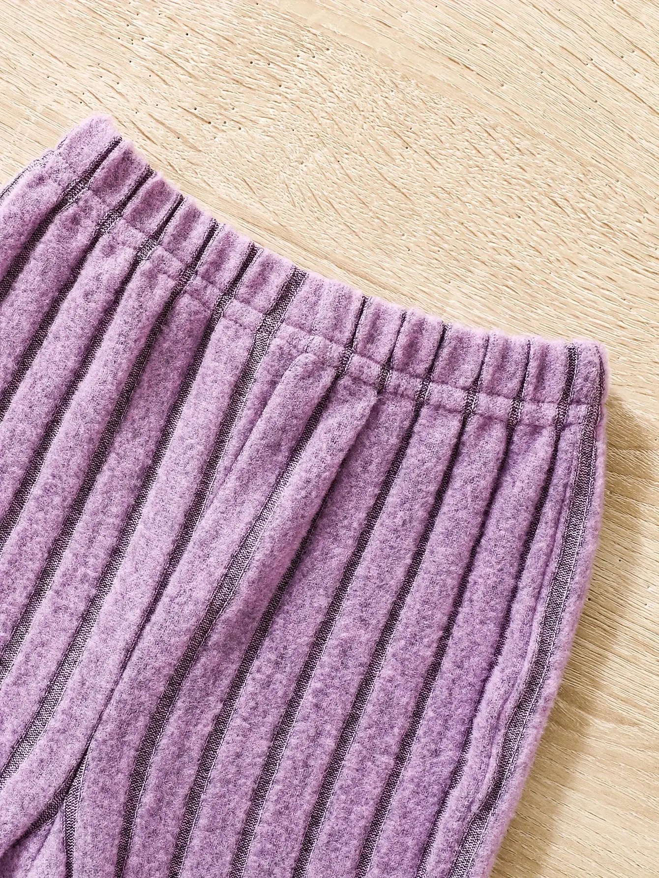 2pcs Toddler Girls Ribbed Outfits Crew Neck Long Sleeve Pullover Top + Flare Pants Set Spring Fall Sports Gift, Outdoor Clothing - Tophatter Daily Deals