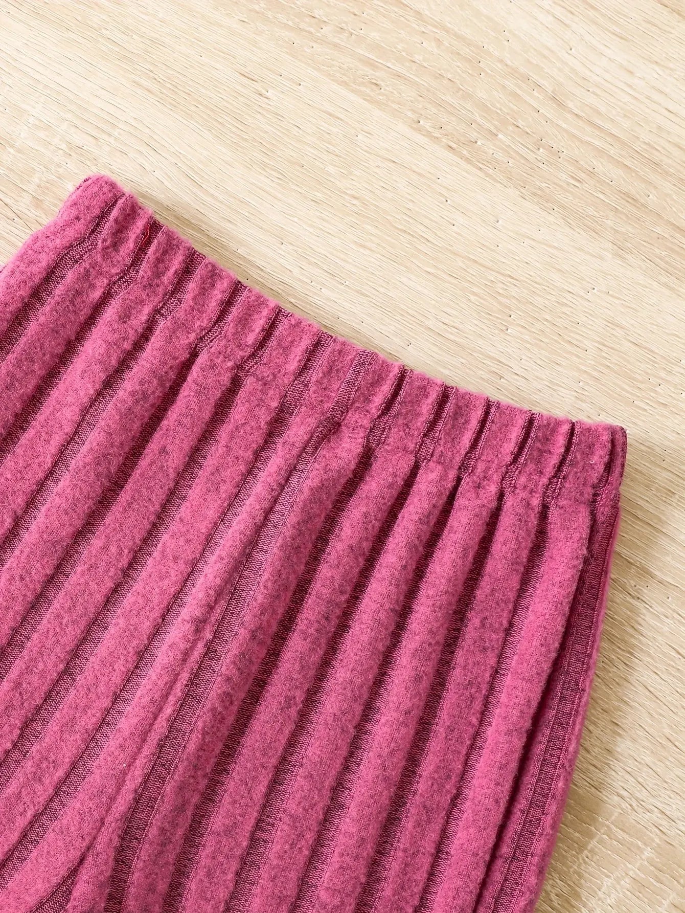 2pcs Toddler Girls Ribbed Outfits Crew Neck Long Sleeve Pullover Top + Flare Pants Set Spring Fall Sports Gift, Outdoor Clothing - Tophatter Daily Deals