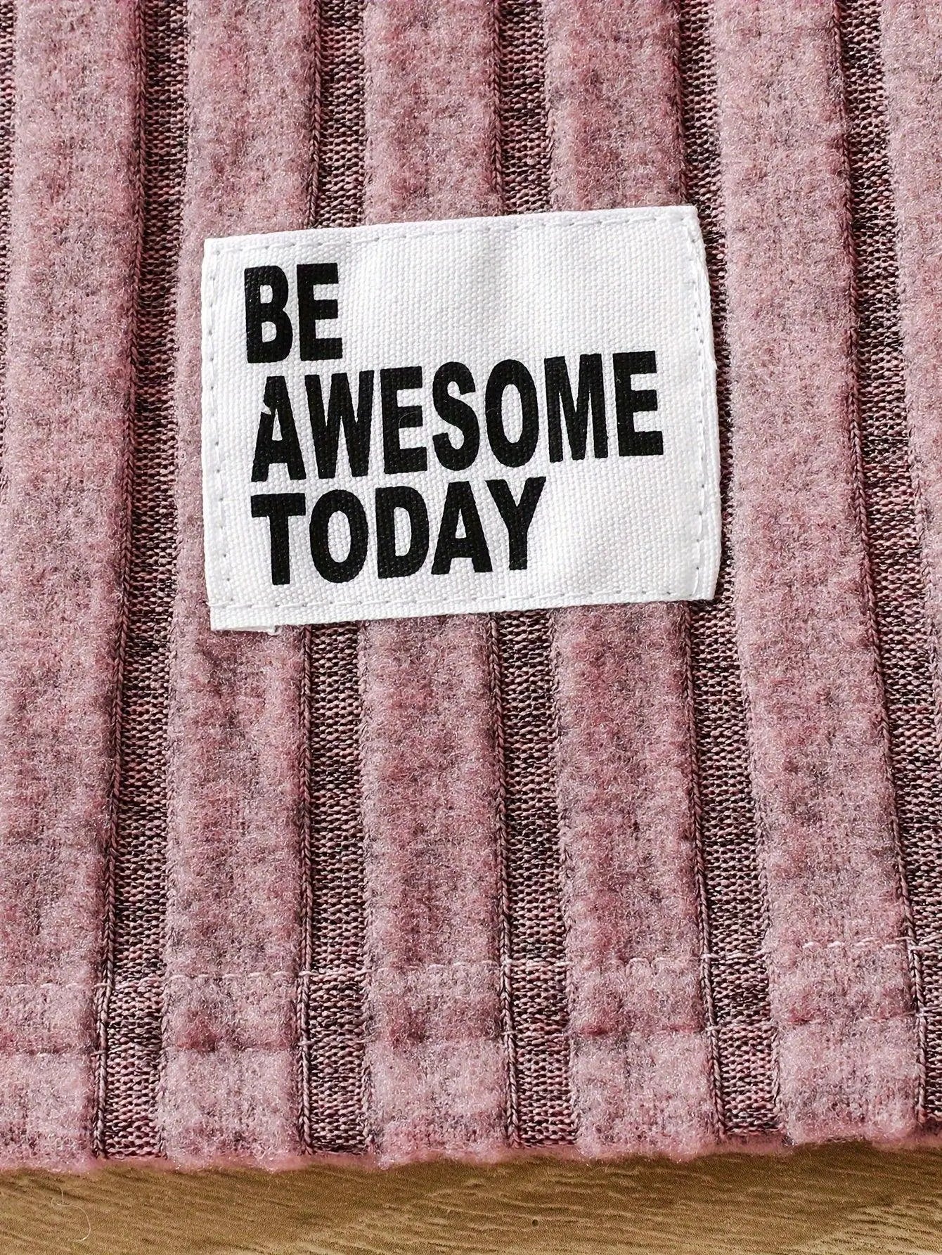 2pcs Toddler Girls Ribbed Outfits Crew Neck Long Sleeve Pullover Top + Flare Pants Set Spring Fall Sports Gift, Outdoor Clothing - Tophatter Daily Deals