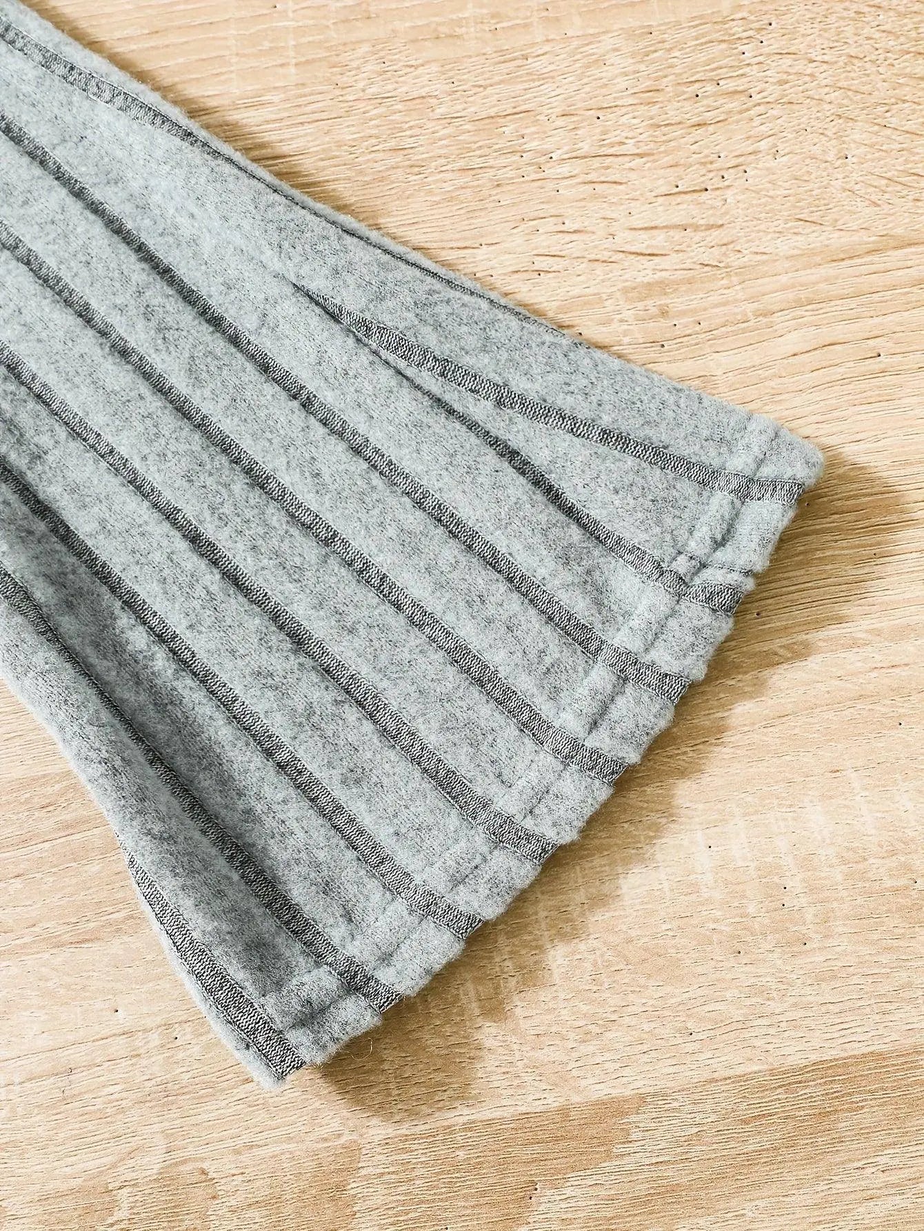 2pcs Toddler Girls Ribbed Outfits Crew Neck Long Sleeve Pullover Top + Flare Pants Set Spring Fall Sports Gift, Outdoor Clothing - Tophatter Daily Deals