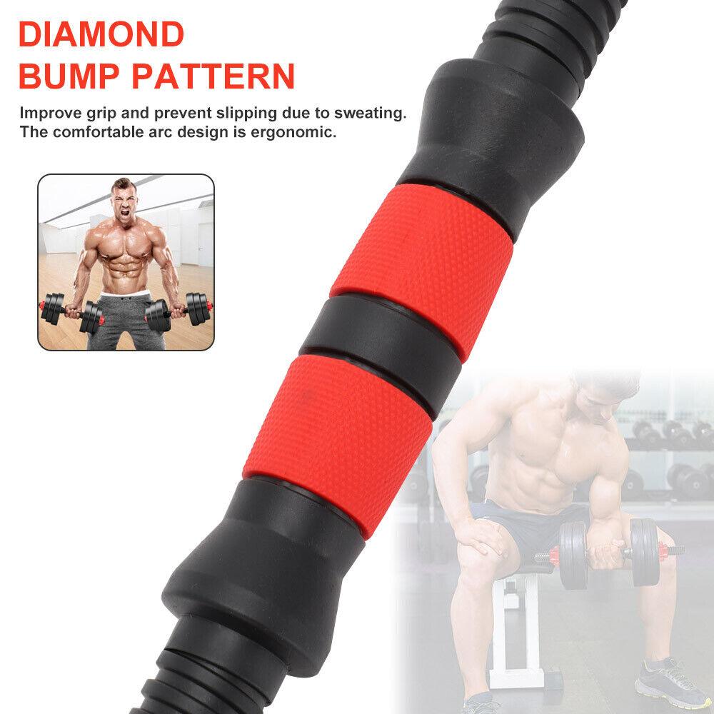 Dumbbell Long Bar - 2pcs Dumbbell Bars & Spinlock Collars Set Weight Lifting Gym Dumbell Handle Dumbbeells - Tophatter Daily Deals