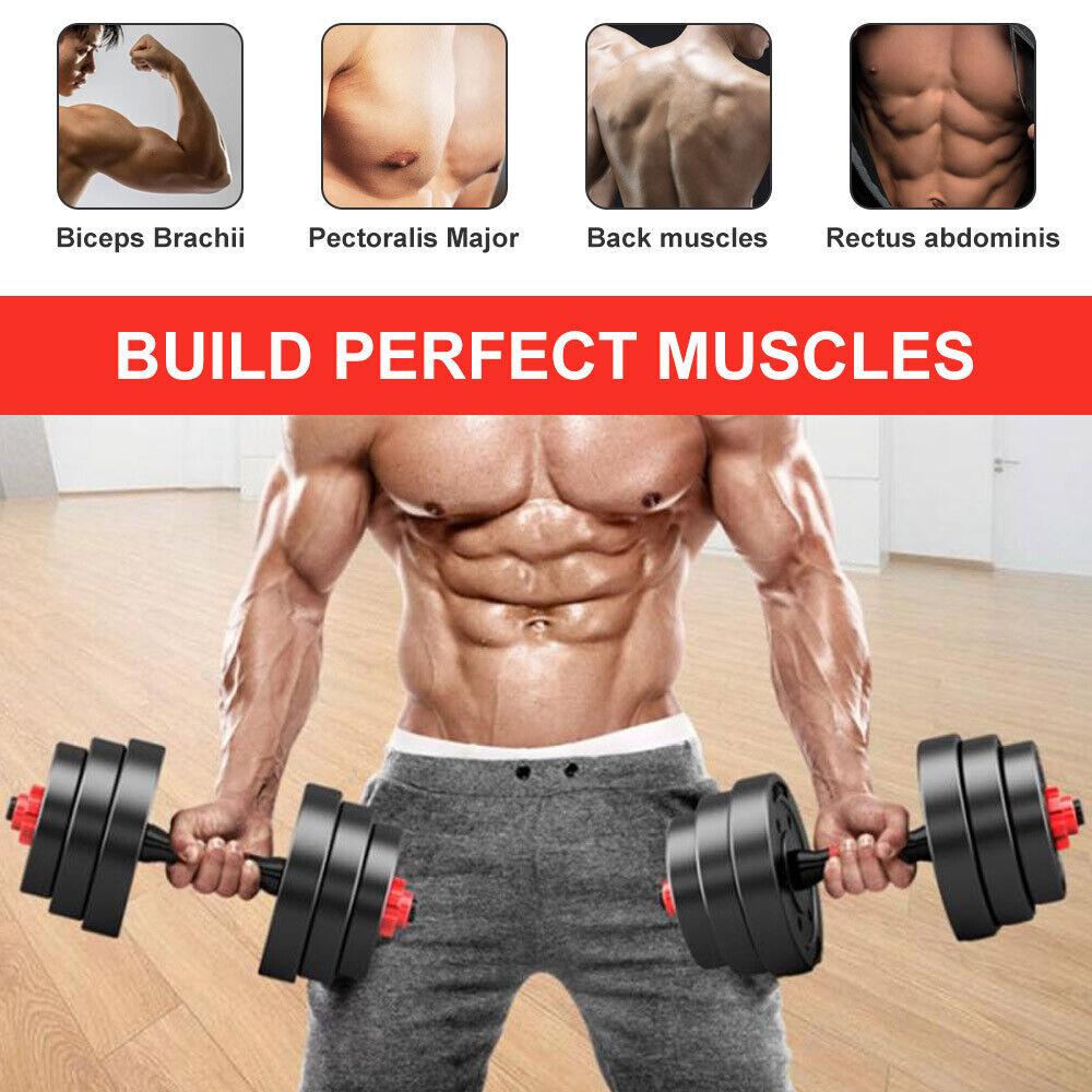 Dumbbell Long Bar - 2pcs Dumbbell Bars & Spinlock Collars Set Weight Lifting Gym Dumbell Handle Dumbbeells - Tophatter Daily Deals