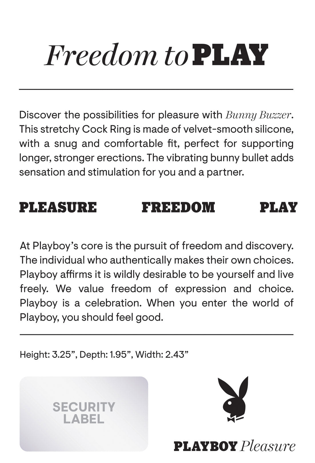 Playboy Pleasure Bunny Buzzer Vibrating Cock Ring > Cock Ring > Vibrating - Tophatter Daily Deals
