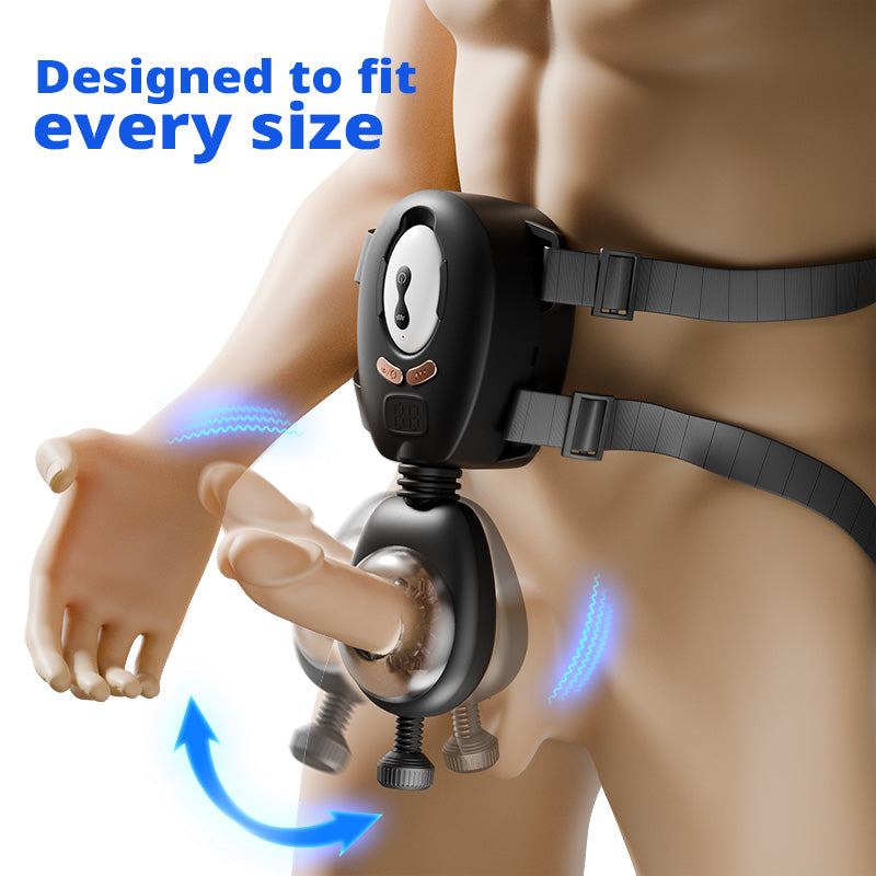 LustGear - Belt-Driven Wearable Vibrating Stroker Masturbation Cup - Tophatter Daily Deals