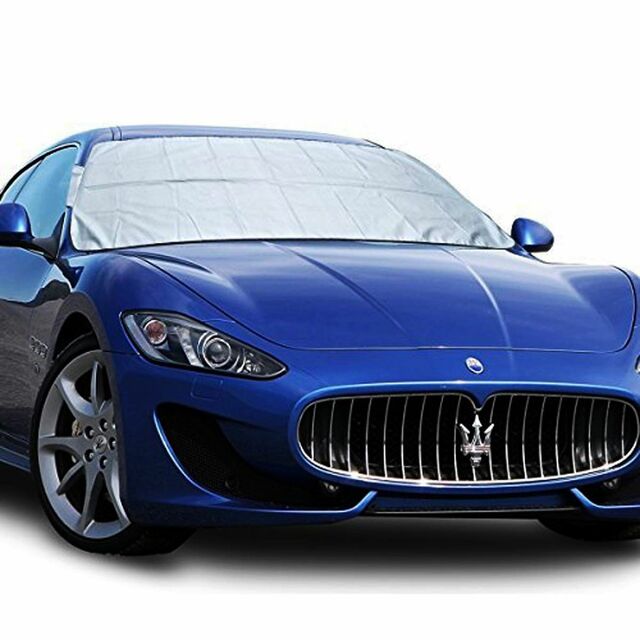 Reversible Car Windshield Protector for Winter Snow & Summer Heat Automotive - Tophatter Daily Deals