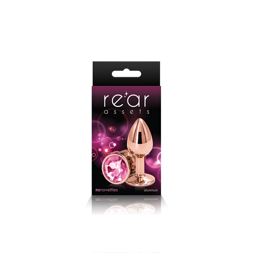 Rear Assets Rose Gold Small (Rose Gold) – Lightweight Small Metal Butt Plug > Anal Range > Jewel Butt Plugs - Tophatter Daily Deals