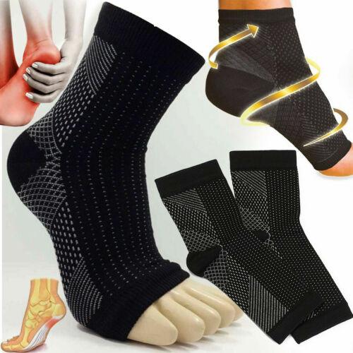 Ankle Support for Walking - 2 x Plantar Fasciitis Socks Compression Foot Arch Support Pain Exercise & Fitness - Tophatter Daily Deals