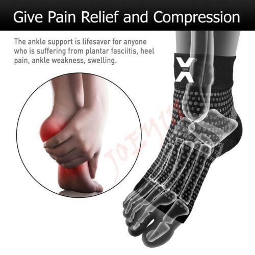 Ankle Support for Walking - 2 x Plantar Fasciitis Socks Compression Foot Arch Support Pain Exercise & Fitness - Tophatter Daily Deals