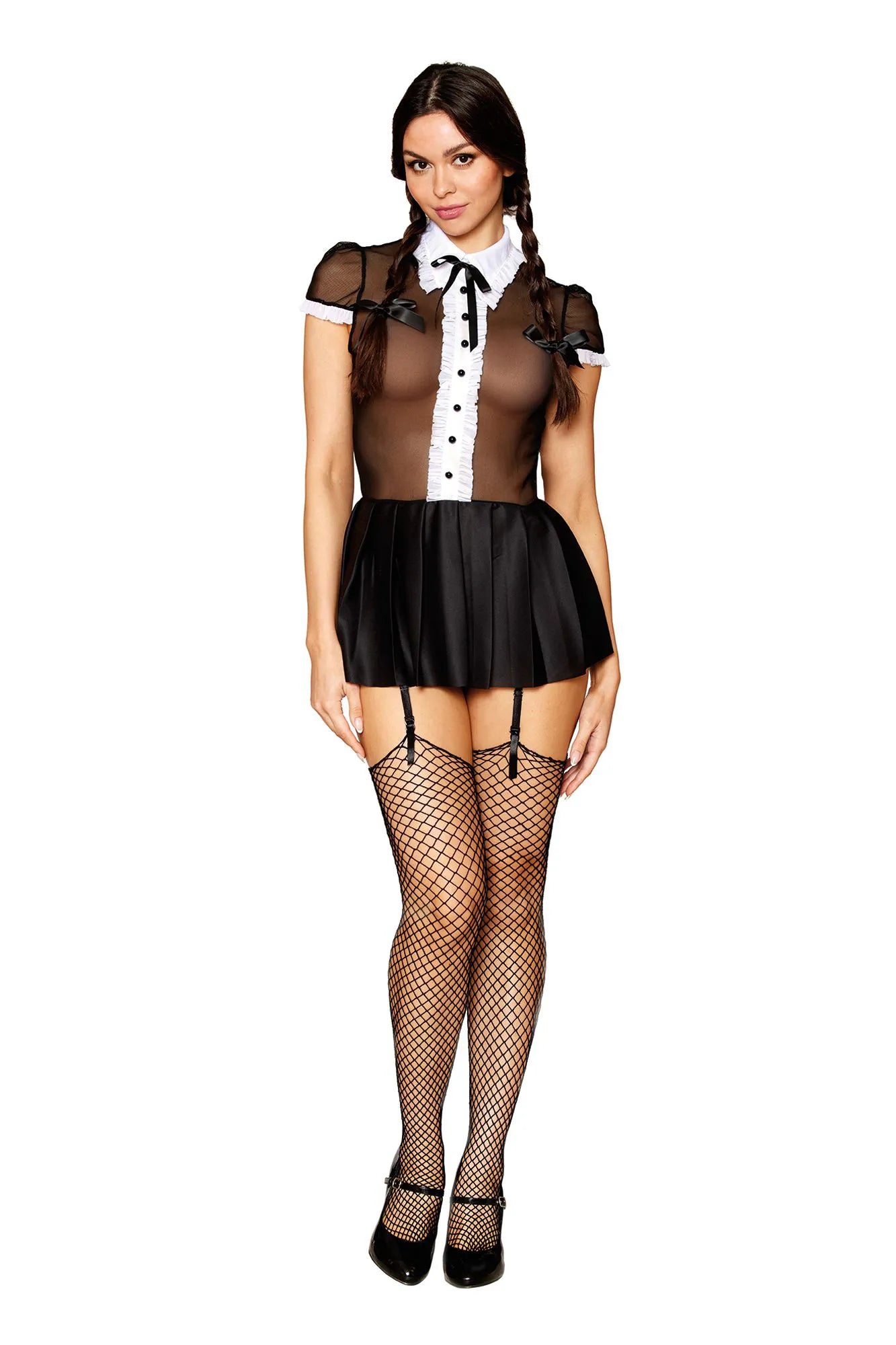 Miss Behavin Gothic School Girl Costume – One Size Lingerie Set > Clothes > Costumes > Womens - Tophatter Daily Deals