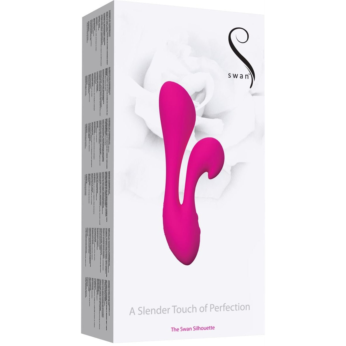 The Swan Silhouette Dual Vibrator in Pink Rabbit Vibrator - Tophatter Daily Deals