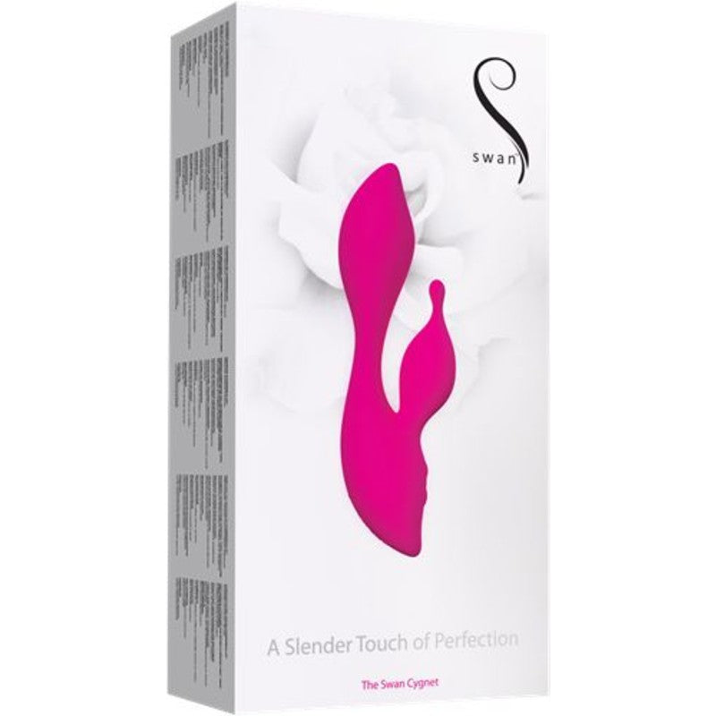The Cygnet Swan Dual Vibrator in Pink Rabbit Vibrator - Tophatter Daily Deals