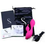 The Cygnet Swan Dual Vibrator in Pink Rabbit Vibrator - Tophatter Daily Deals