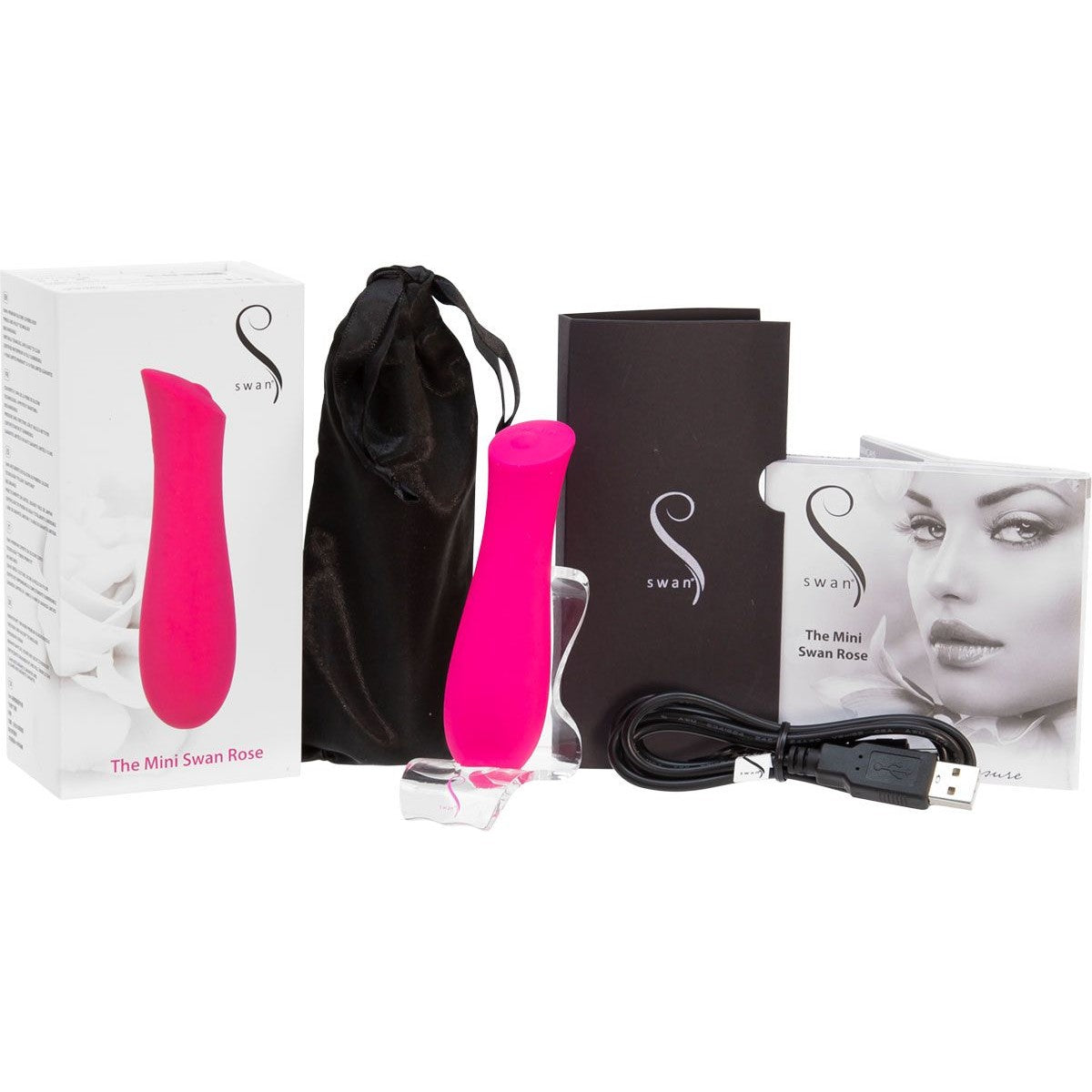 The Mini Swan Rose Vibrator in Pink Vibrator - Tophatter Daily Deals