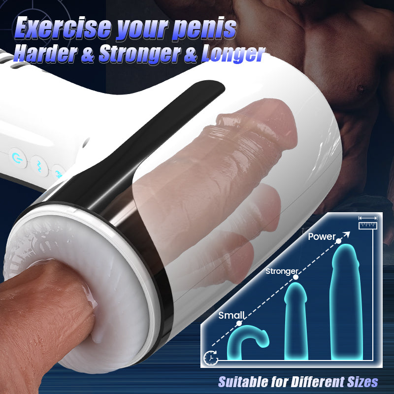 William - Through-Hole Vibrating Stroking Male Masturbation Cup Masturbation Cup - Tophatter Daily Deals