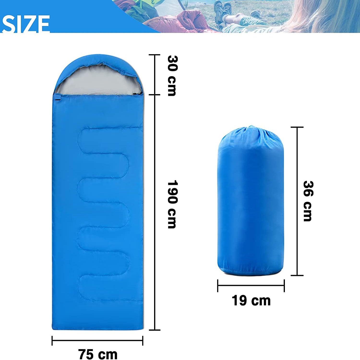 Travel Sleep Bag - Single Sleeping Bags Camping Rectangular Envelope Zip Up Kids Adult Outdoor Recreation - Tophatter Daily Deals