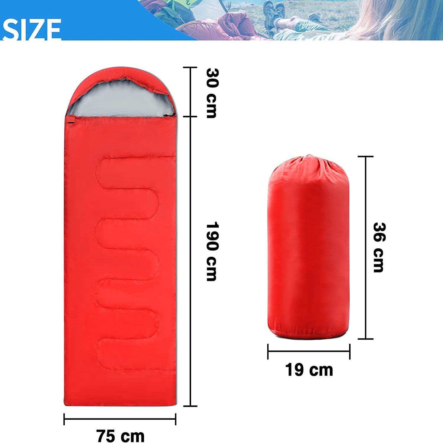 Travel Sleep Bag - Single Sleeping Bags Camping Rectangular Envelope Zip Up Kids Adult Outdoor Recreation - Tophatter Daily Deals