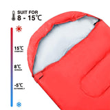 Travel Sleep Bag - Single Sleeping Bags Camping Rectangular Envelope Zip Up Kids Adult Outdoor Recreation - Tophatter Daily Deals