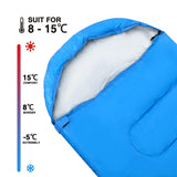 Travel Sleep Bag - Single Sleeping Bags Camping Rectangular Envelope Zip Up Kids Adult Outdoor Recreation - Tophatter Daily Deals