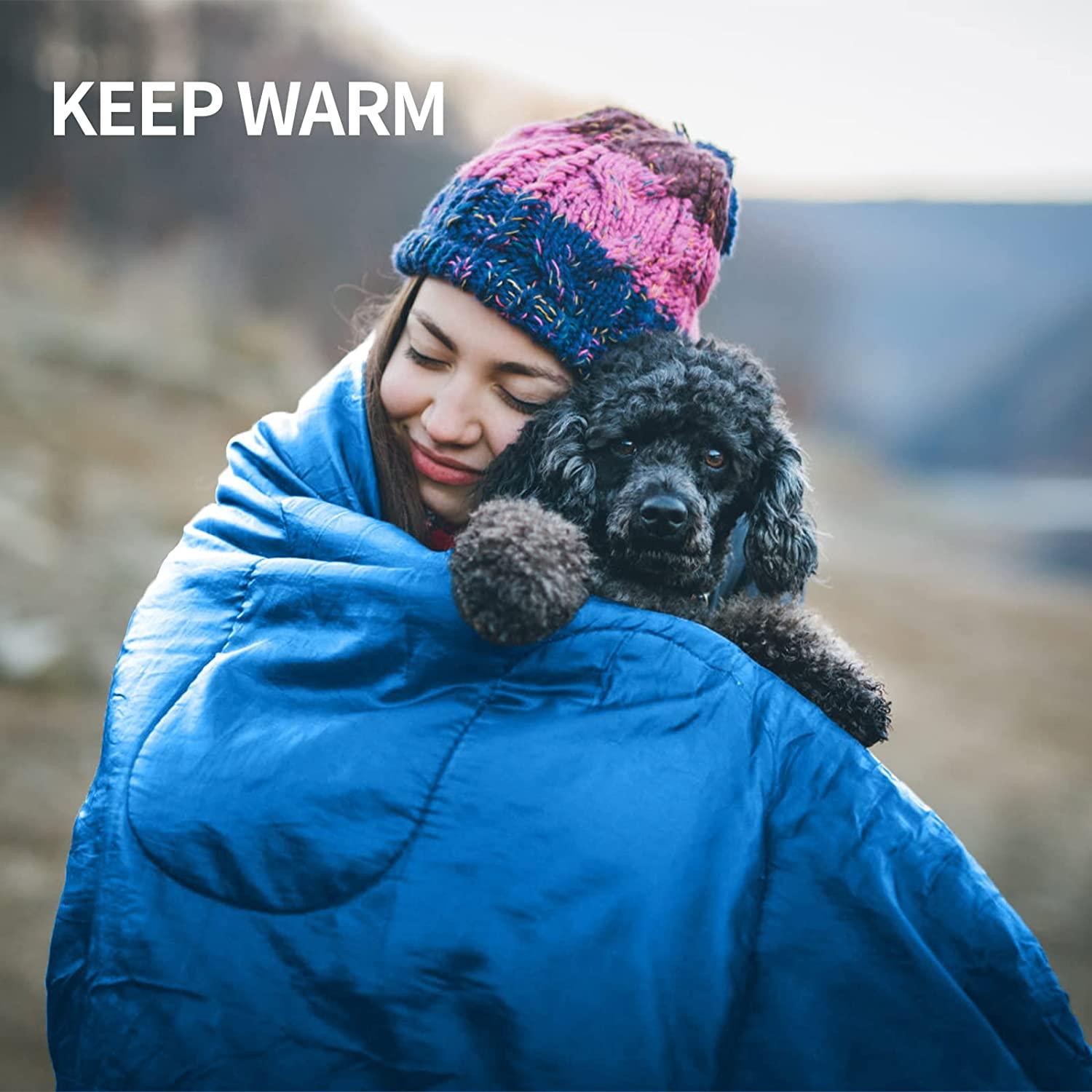 Travel Sleep Bag - Single Sleeping Bags Camping Rectangular Envelope Zip Up Kids Adult Outdoor Recreation - Tophatter Daily Deals