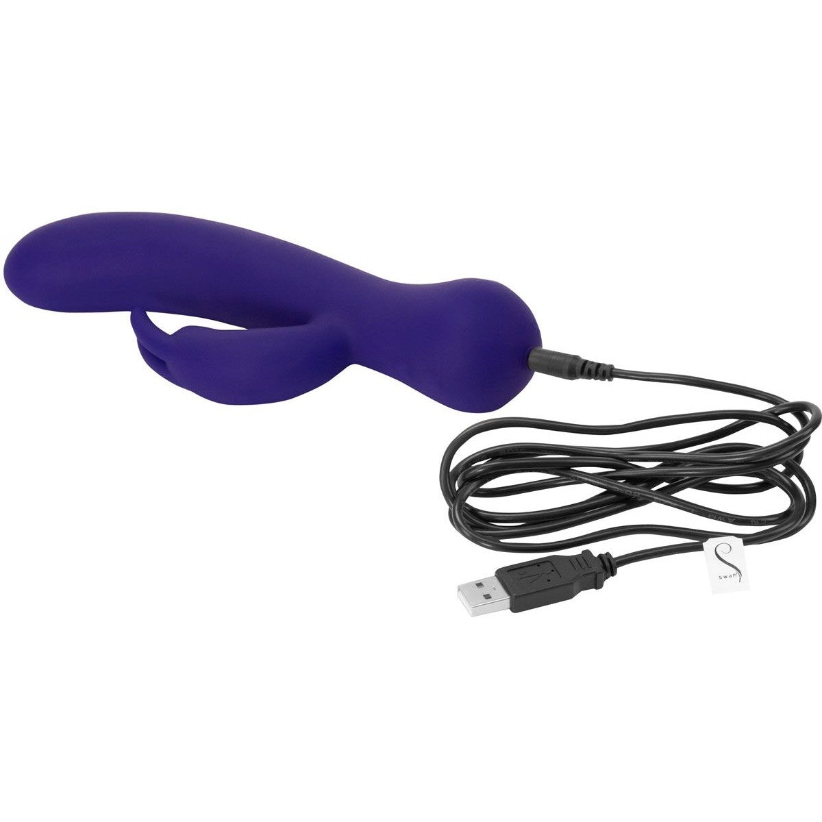 The Majestic Swan Special Edition Dual Vibrator in Purple Rabbit Vibrator - Tophatter Daily Deals