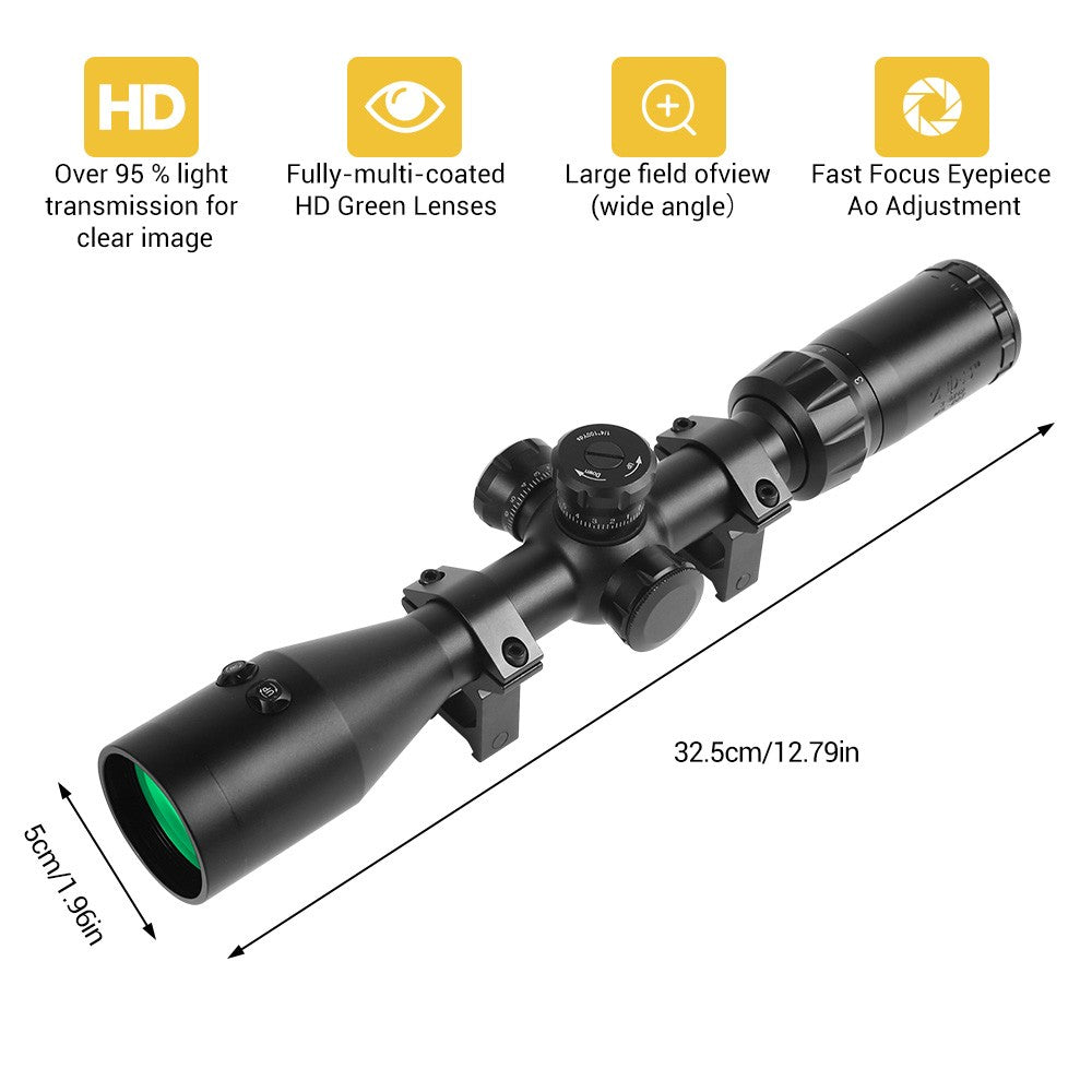 3-9x42 Scope with Under-Screen Laser Optical Sighting - Tophatter Daily Deals
