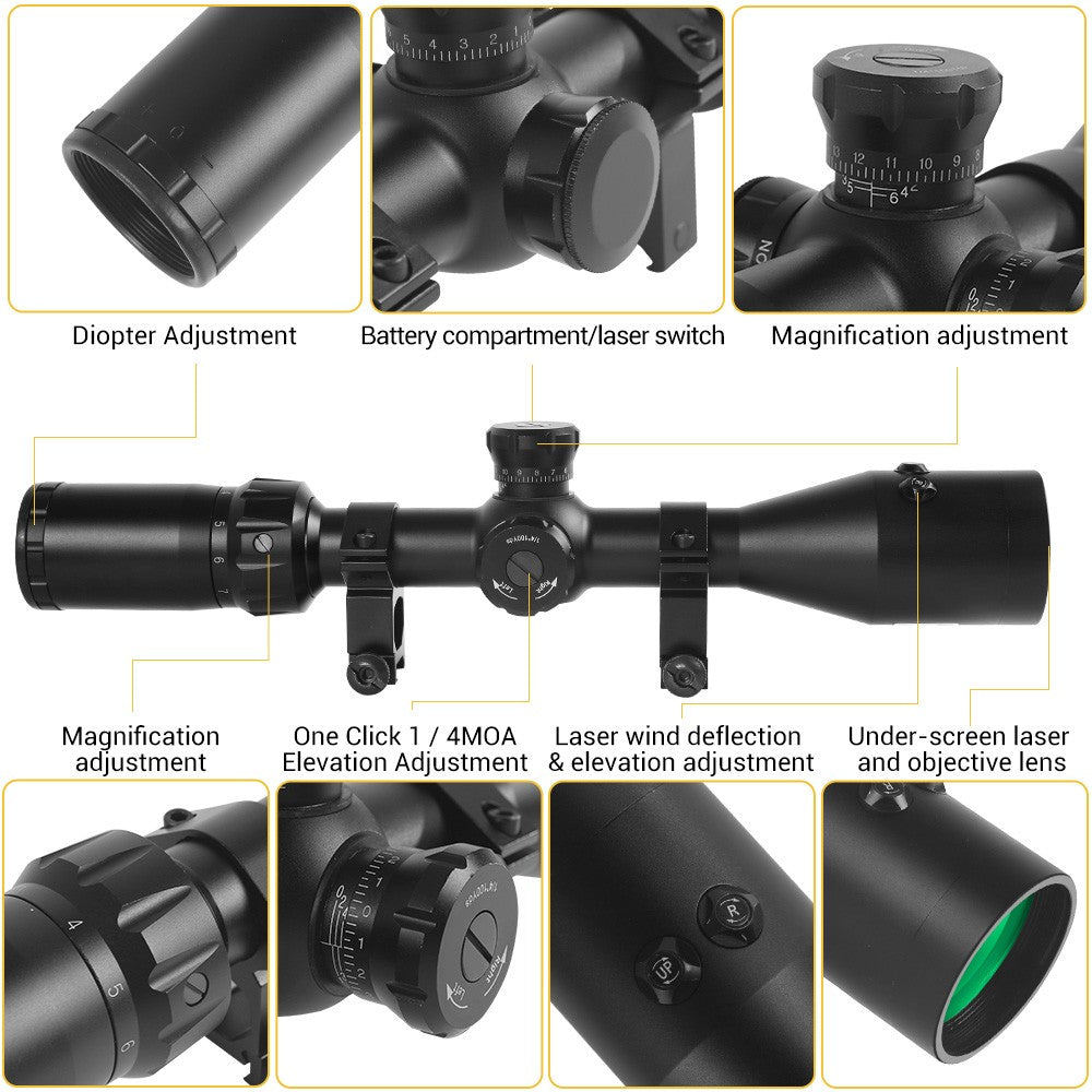 3-9x42 Scope with Under-Screen Laser Optical Sighting - Tophatter Daily Deals