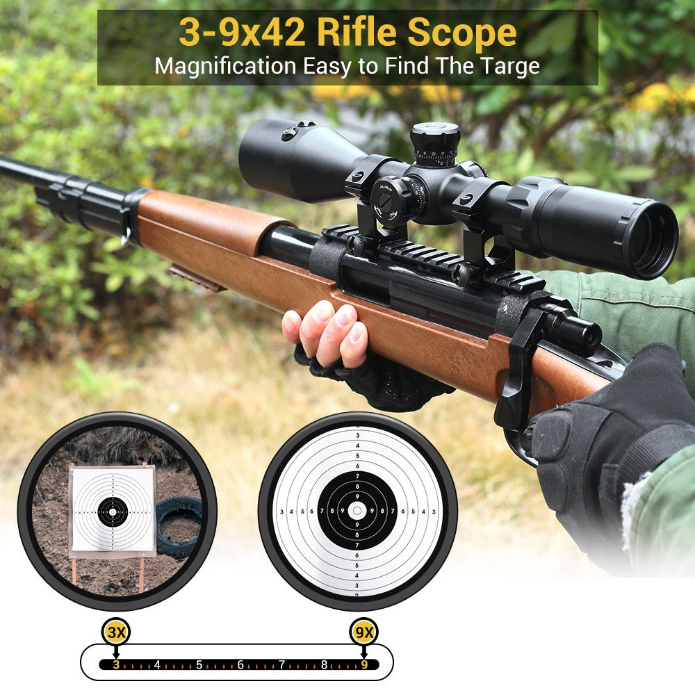 3-9x42 Scope with Under-Screen Laser Optical Sighting - Tophatter Daily Deals